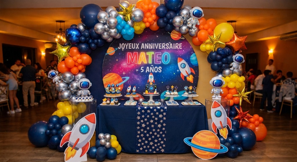 Décoration Espace Astronautes Mateo 5 ans