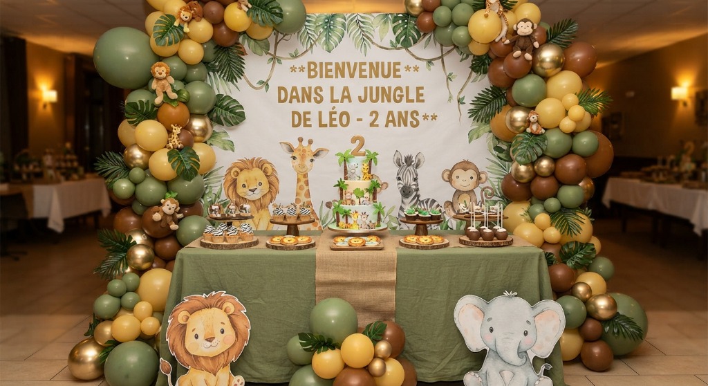 Décoration Jungle Safari Léo 2 ans