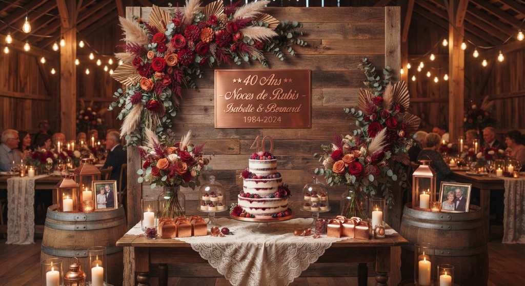 Noces de Rubis 40 ans Isabelle & Bernard