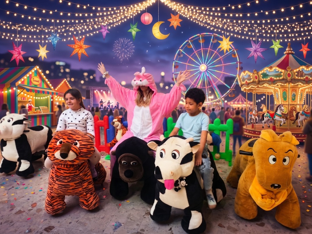 Attraction Les Doudous Rouls Peluches Motorisées en fête